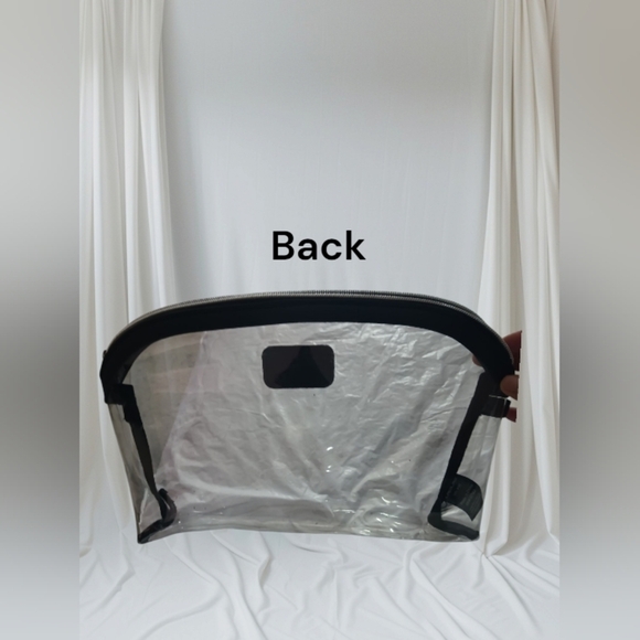 Bebe Clear Cosmetic Travel Bag Silver Logo - Picture 3 of 9